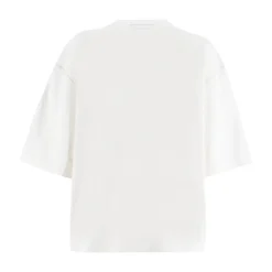 T-Shirts^Fabiana Filippi Elegant Diamantbroderet T-shirt Hvid