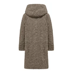 Frakker^BomBoogie Elegant Hættet Frakke AW25 Brun