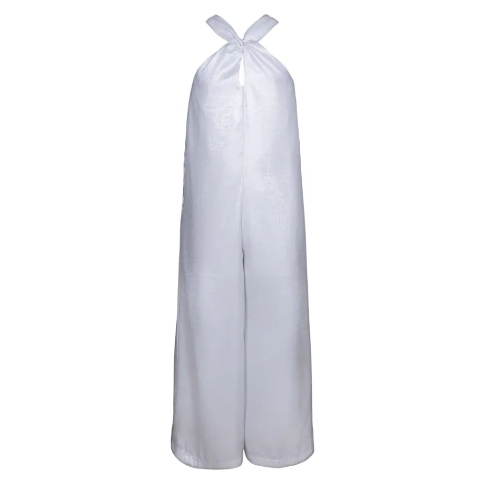 Jumpsuits<PINKO Elegant jumpsuit med krydsede stropper og skjult lynlås bagpå Grå