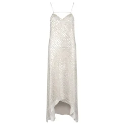 Kjoler<Patrizia Pepe Elegant Kjole med Asymmetrisk Front Hvid
