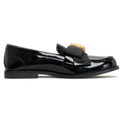 Loafers^Cesare Gaspari Elegant loafers med guld sløjfe Dorothy - Patent Sort
