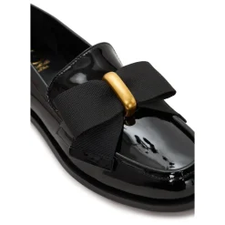 Loafers^Cesare Gaspari Elegant loafers med guld sløjfe Dorothy - Patent Sort