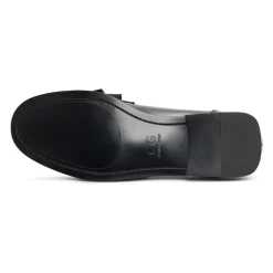 Loafers^Cesare Gaspari Elegant loafers med guld sløjfe Dorothy - Patent Sort