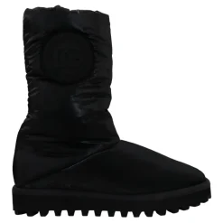 Vinterstøvler^Dolce & Gabbana Elegant Mid-Calf Støvler i Polyester Sort
