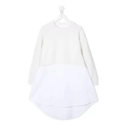 Kjoler & Nederdele^MM6 Maison Margiela Elegant Midi Kjole med Lange Ærmer Beige