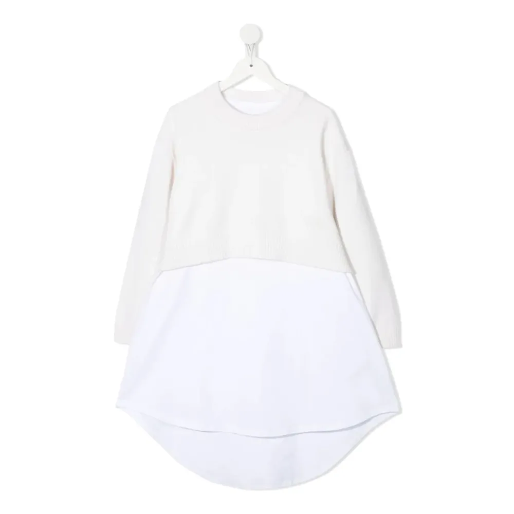 Kjoler & Nederdele^MM6 Maison Margiela Elegant Midi Kjole med Lange Ærmer Beige