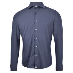 Skjorter^Sonrisa Elegant Navy Jersey Skjorte Blå