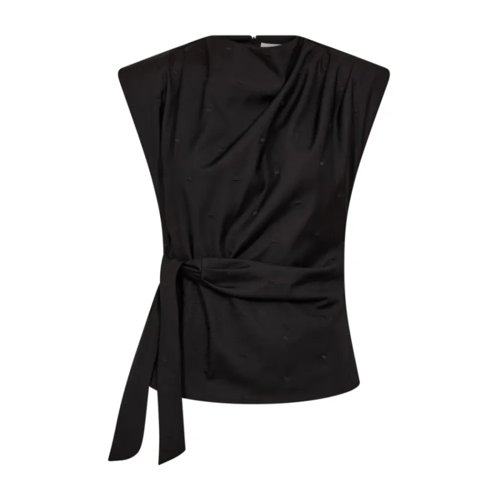 Bluser & Skjorter^Co'Couture Elegant Plisseret Top Sort