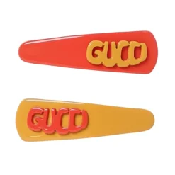 Hår Tilbehør<Gucci Elegant Resin Hair Clips Sæt Gul