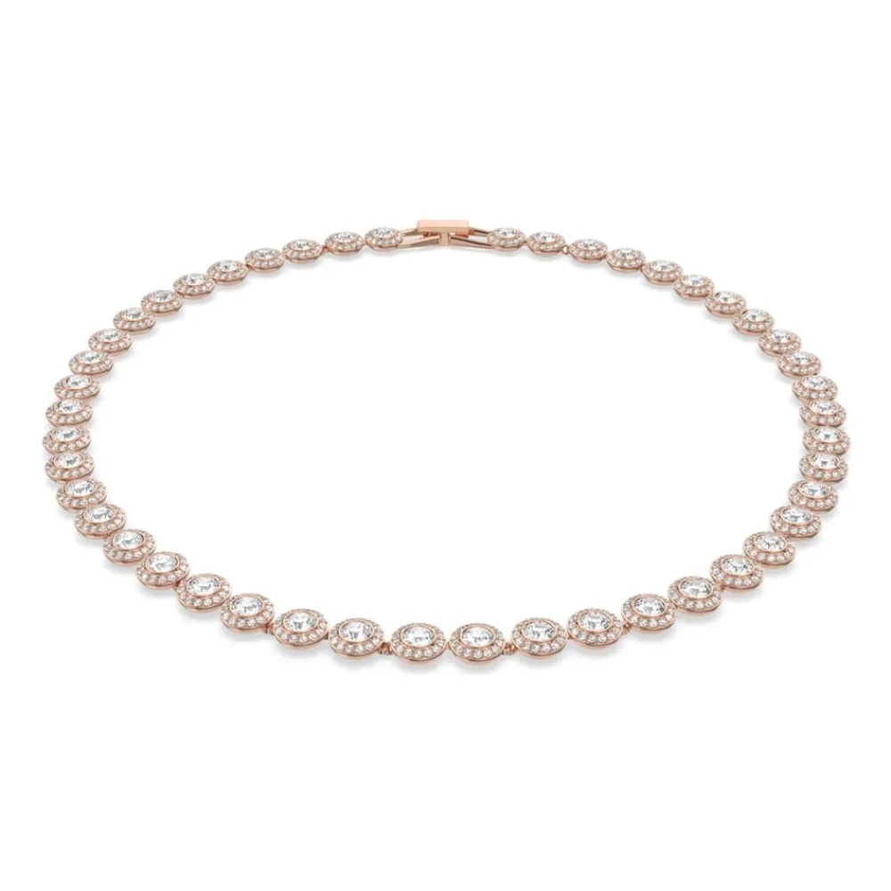 Smykker^Swarovski Elegant Rose Gold Necklace Pink