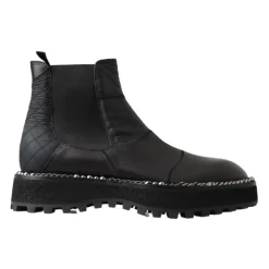 Chelsea Boots^Dolce & Gabbana Elegant Ankel Stretch Støvler Sort