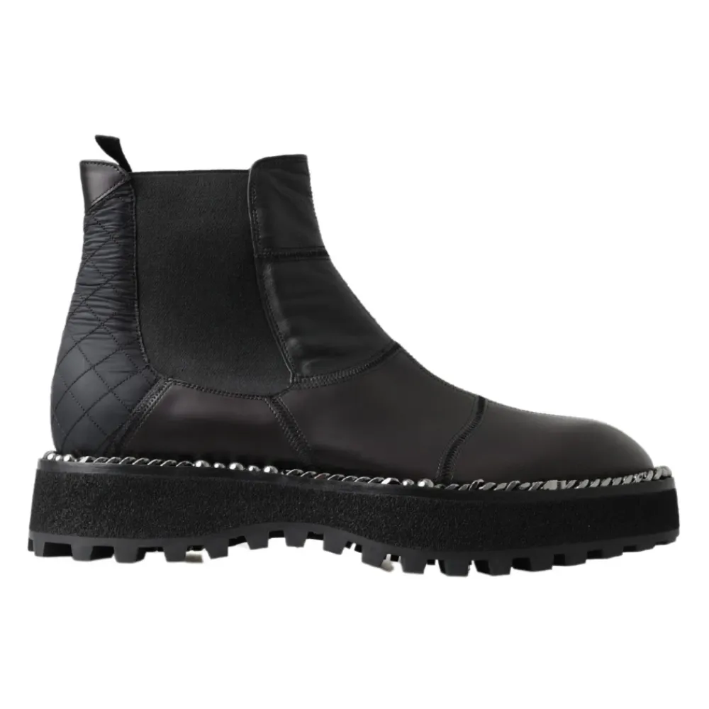 Chelsea Boots^Dolce & Gabbana Elegant Ankel Stretch Støvler Sort