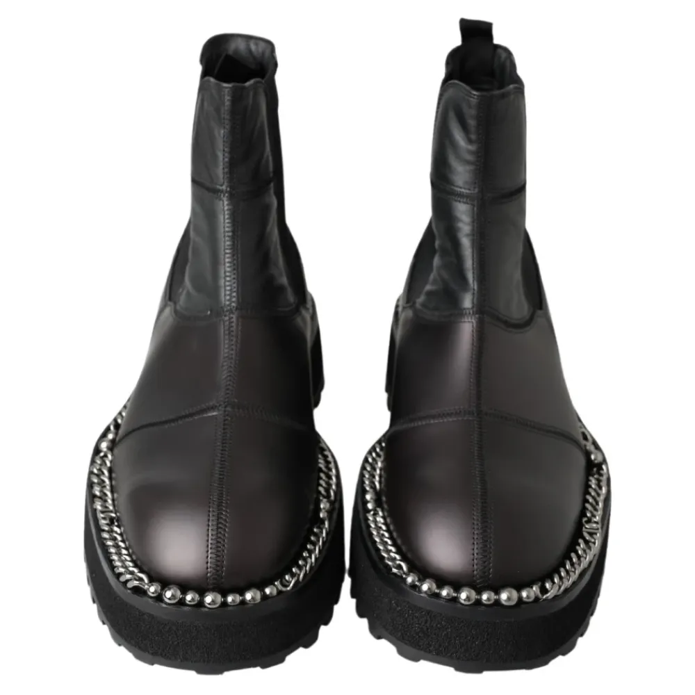 Chelsea Boots^Dolce & Gabbana Elegant Ankel Stretch Støvler Sort