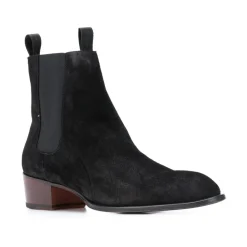 Chelsea Boots<Giuseppe Zanotti Elegant Læder Ankelstøvler Sort