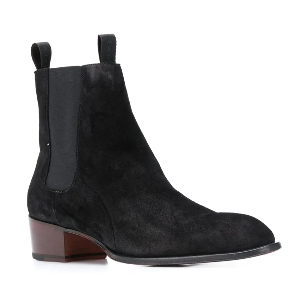 Chelsea Boots<Giuseppe Zanotti Elegant Læder Ankelstøvler Sort