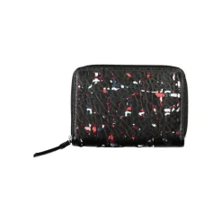 Punge & Kortholder^Desigual Elegant Sort Pung med Lynlås og Kontrastfarvede Accenter Multifarvet