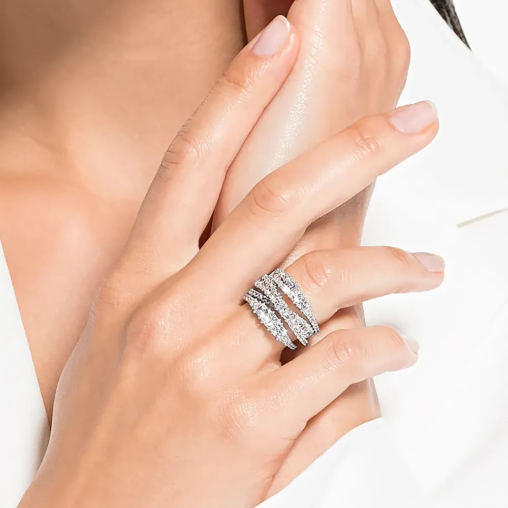 Smykker^Swarovski Elegant Twist Ring Smykkestykke Grå