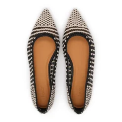 Ballerina Sko^Kazar Elegante Flettede Læderpumps Beige