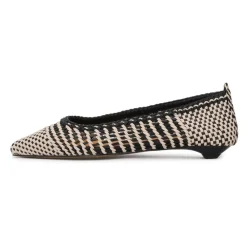 Ballerina Sko^Kazar Elegante Flettede Læderpumps Beige