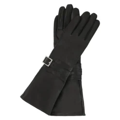 Handsker^Kazar Elegante lange handsker med dekoration Sort