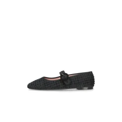 Ballerina Sko<Pretty Ballerinas Elegante Mercedita de Terciopelo Brocado Sort