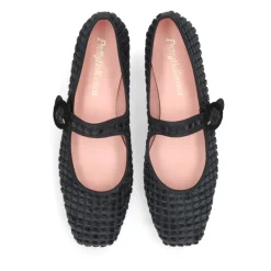 Ballerina Sko<Pretty Ballerinas Elegante Mercedita de Terciopelo Brocado Sort