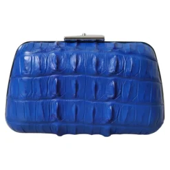 Clutch<Balenciaga Elektrisk Bl Crocodile Lder Clutch Blå