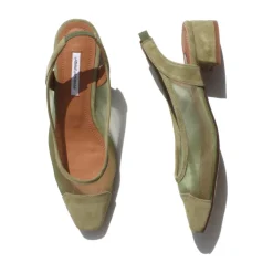 Pumps|Stiletter^About Arianne Elli Mesh-Panelled Slingback Suede Pumps Grøn