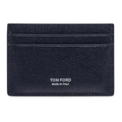 Punge & Kortholder<Tom Ford Elongated T Line Classic Card Holder Blå