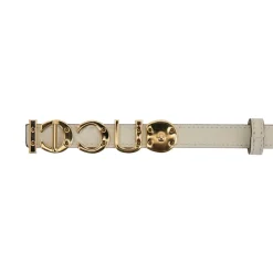Bælter^Gucci Embellished Buckle Belt Hvid