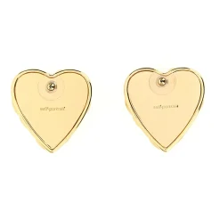 Smykker^Self Portrait Embellished Heart Earrings Gul