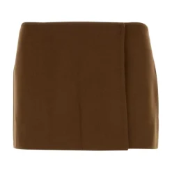 Nederdele^Miu Miu Embellished Mini Skirt Brun