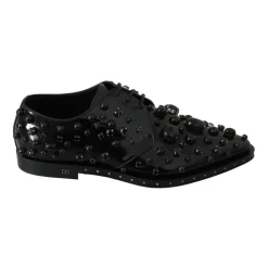Snøresko^Dolce & Gabbana Embellished Patent Leather Loafers Sort
