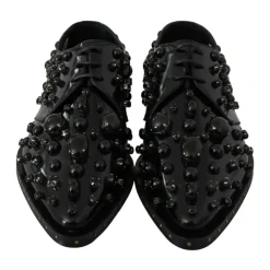 Snøresko^Dolce & Gabbana Embellished Patent Leather Loafers Sort