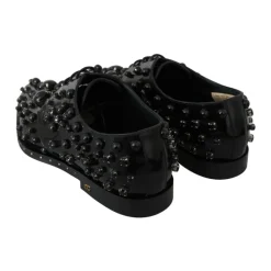 Snøresko^Dolce & Gabbana Embellished Patent Leather Loafers Sort
