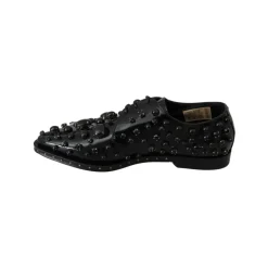 Snøresko^Dolce & Gabbana Embellished Patent Leather Loafers Sort