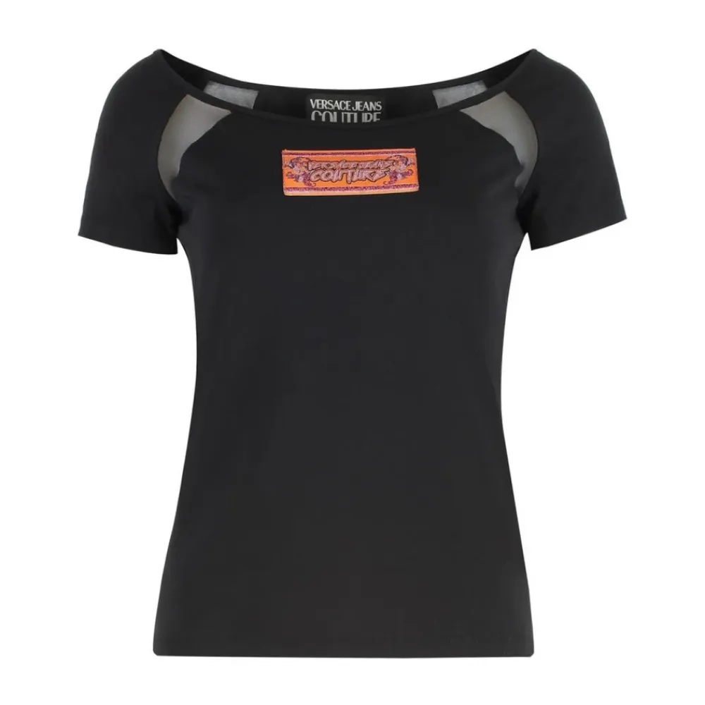 T-Shirts & Toppe<Versace Jeans Couture Embellished T-Shirt Sort