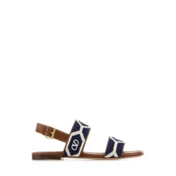 Sandaler<Valentino Garavani Embroidered Fabric Vlogo Signautre Sandaler Multifarvet