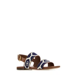 Sandaler<Valentino Garavani Embroidered Fabric Vlogo Signautre Sandaler Multifarvet