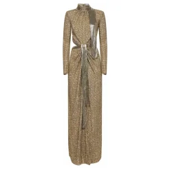 Kjoler<Rabanne Embroidered Sequin Gown Gul