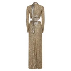 Kjoler<Rabanne Embroidered Sequin Gown Gul