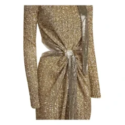 Kjoler<Rabanne Embroidered Sequin Gown Gul