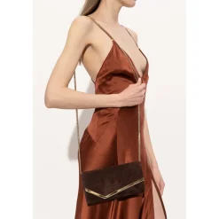 Clutch^Jimmy Choo Emmie Clutch Brun