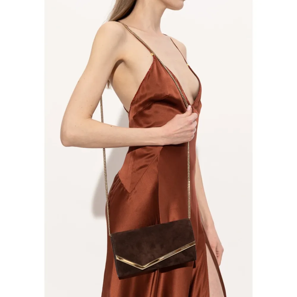 Clutch^Jimmy Choo Emmie Clutch Brun