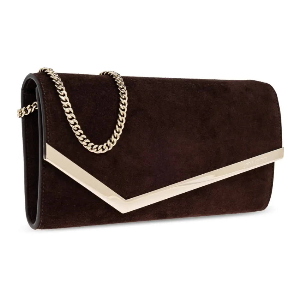 Clutch^Jimmy Choo Emmie Clutch Brun
