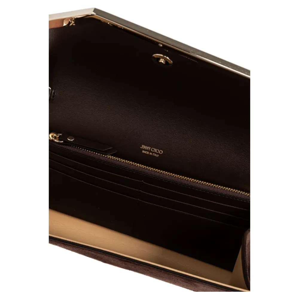 Clutch^Jimmy Choo Emmie Clutch Brun