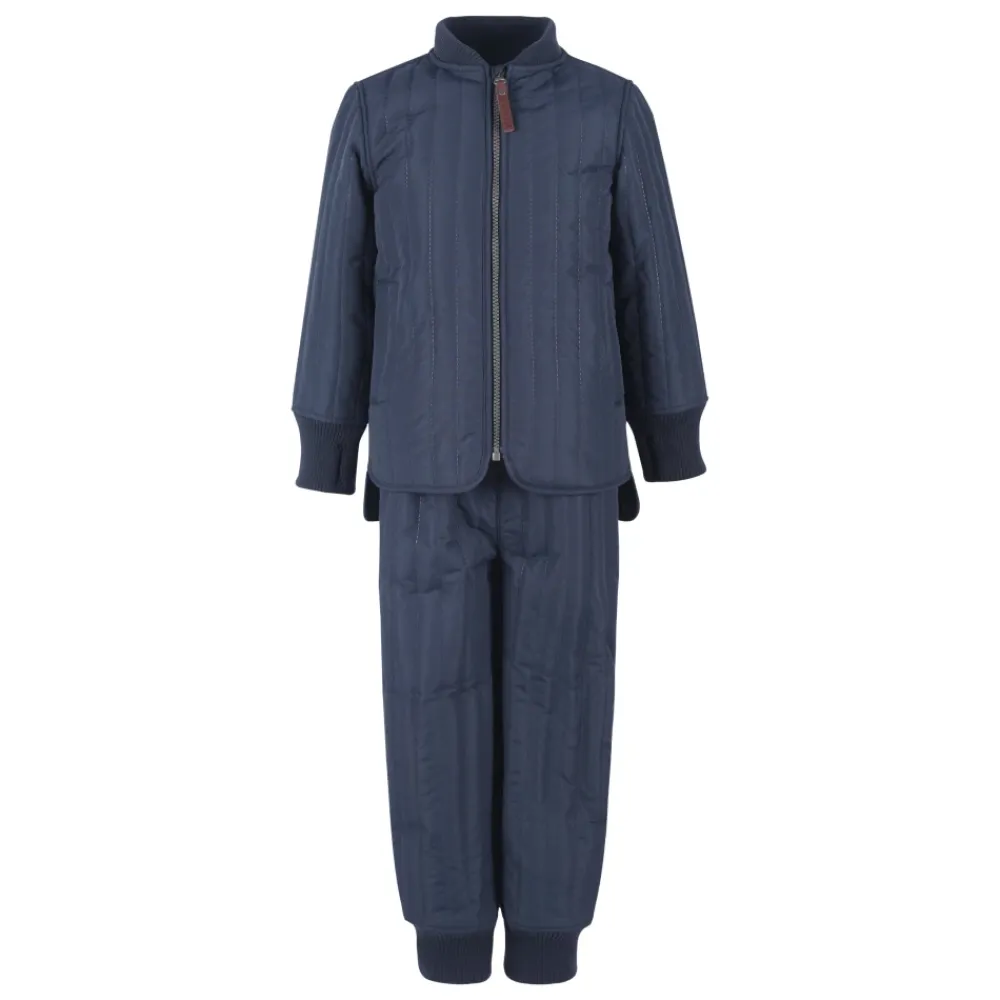 Bodystocking & Sæt<En Fant - Thermal Set W. Fleece, 240102 - Parisisk aften Blå