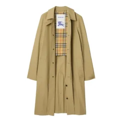 Frakker<Burberry Enkeltknappet Frakke Beige