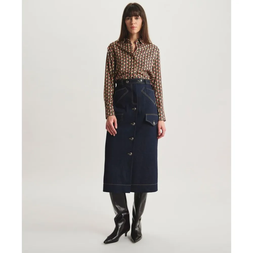Nederdele<Ines de la Fressange Paris Eral Skirt Blå