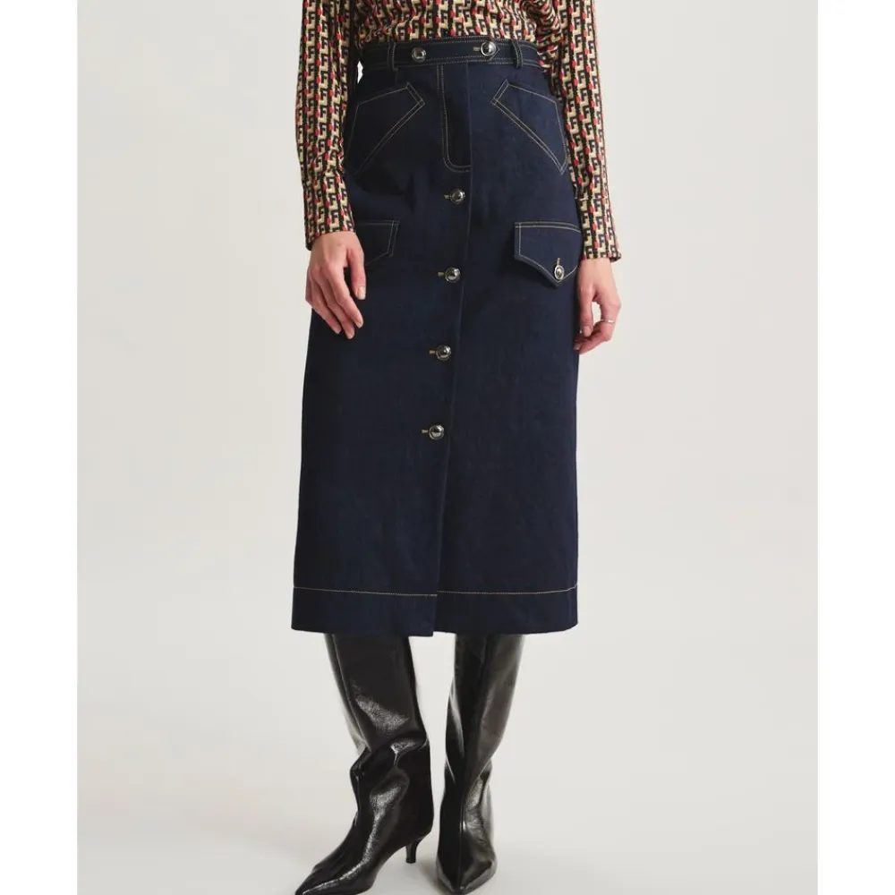 Nederdele<Ines de la Fressange Paris Eral Skirt Blå